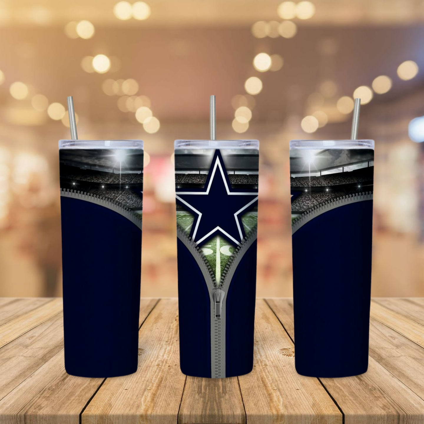 Cowboys themed tumbler