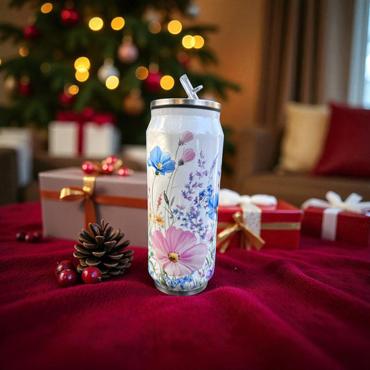 Wildflower Bloom Tumbler – Elegant Floral Stainless Steel Drinkware